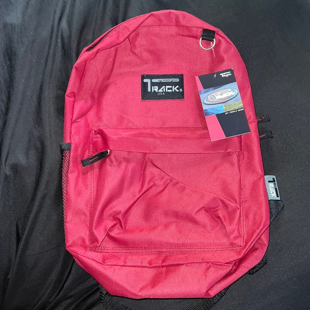 BRAND NEW!!! Track USA 17" Classic Red/Burgundy Student School Backpack - TB205